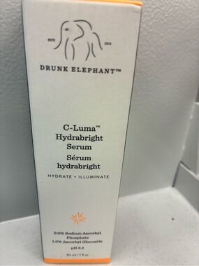 Drunk Elephant Vitamin C Hydrating Serum Box - White & Orange